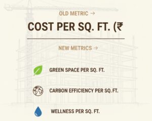 “Best construction company in Delhi NCR showcasing sustainable farmhouse and commercial projects with carbon-smart design”